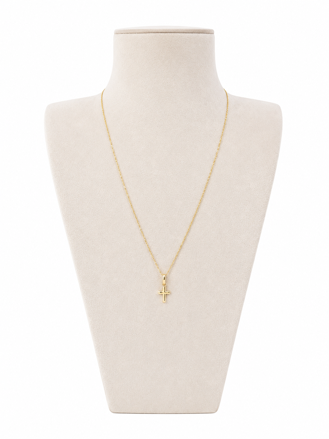 18K Gold Cross Pendant Necklace