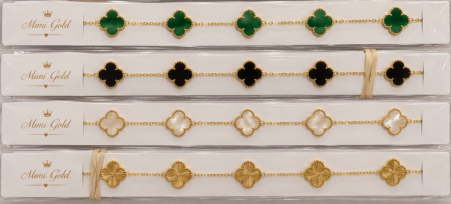 10K Gold Clover Bracelet