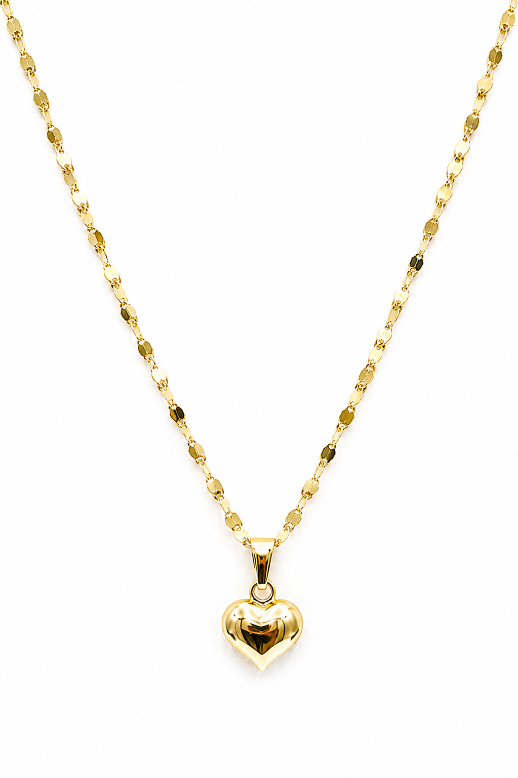 18K Gold Heart Pendant Necklace