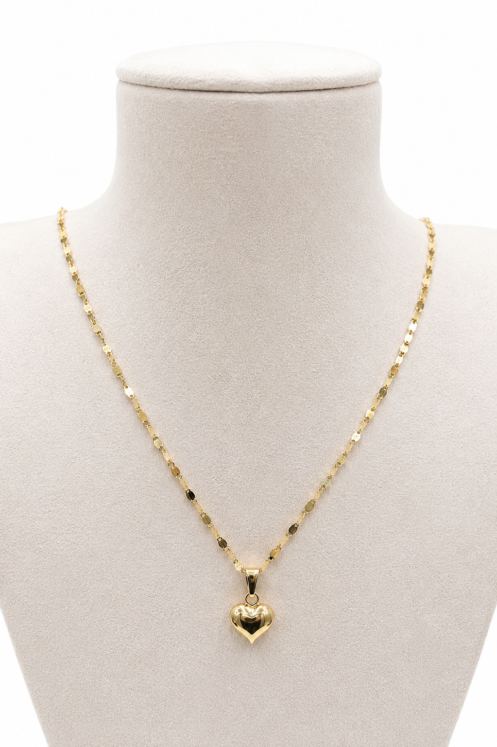 18K Gold Heart Pendant Necklace