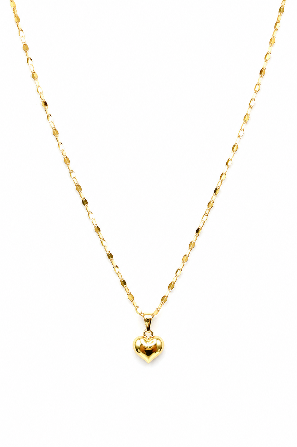 18K Gold Heart Pendant Necklace